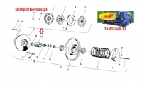 Tuleja wariatora sprzęgła 12.5-12 - HEMAS.PL CZĘŚCI FORTSCHRITT PANKÓW