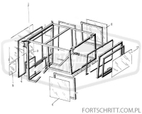 Szyba kabiny tylna duża ZT 323