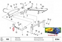Łącznik wydechowy Fortschritt 512 514 14.155-1